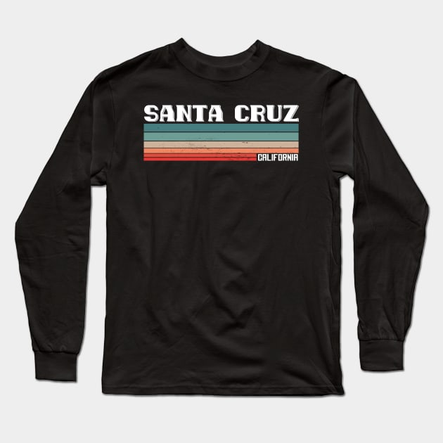Santa Cruz California Retro Vintage Long Sleeve T-Shirt by ShirtsBarn